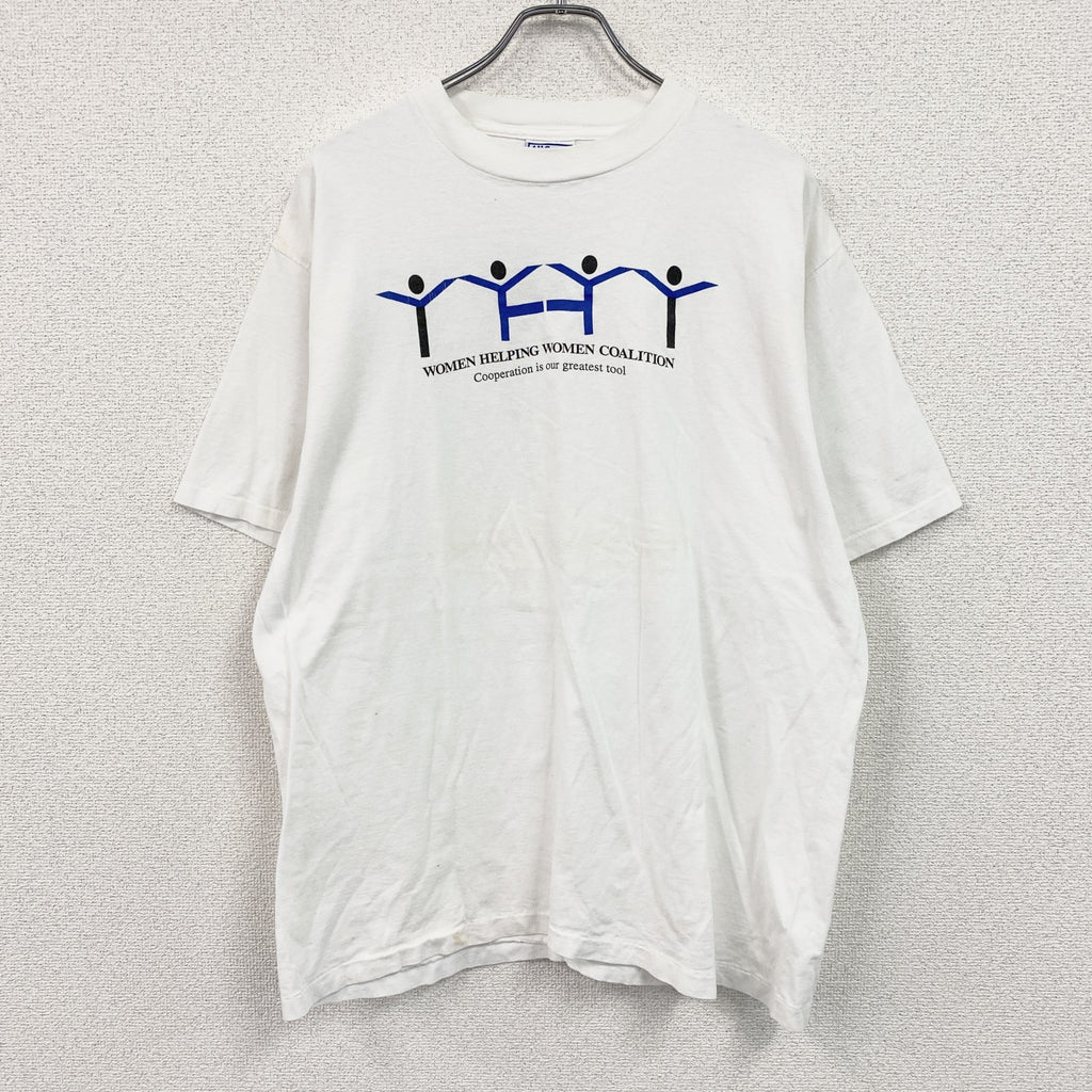 90s～　All Sport　半袖プリントTシャツ　シングルステッチ　ヴィンテージ　白　ホワイト　XLサイズ