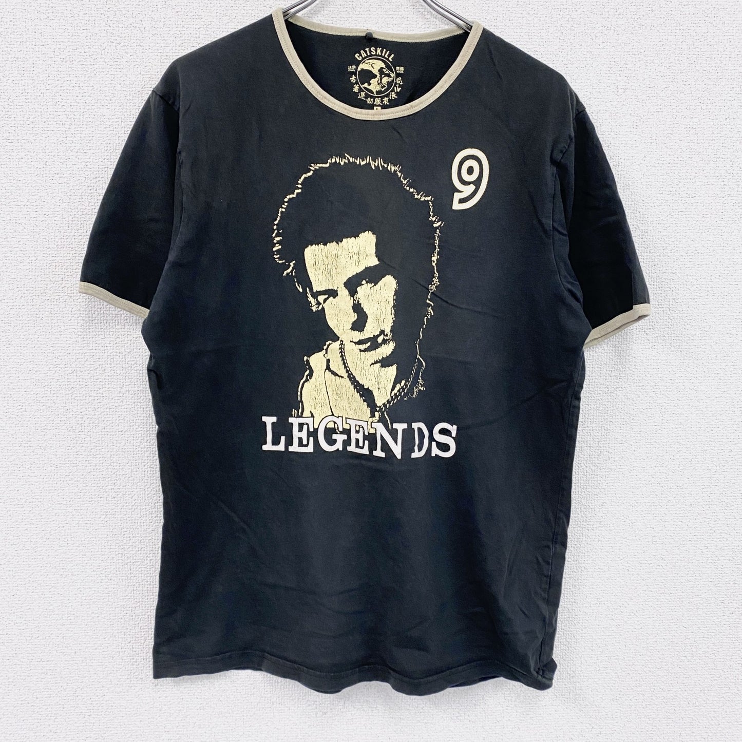 CATSKILL　シド・ヴィシャス　半袖プリントTシャツ　リンガーT　黒　ブラック　Lサイズ