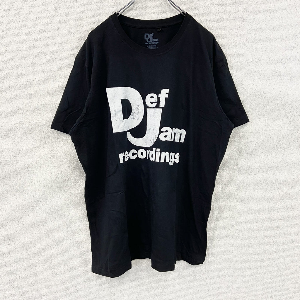Def Jam Recordings　デフ・ジャム・レコーディングス　Classic Logo　半袖プリントTシャツ　ラップT　オフィシャル　黒　ブラック　XLサイズ【新品・正規品】