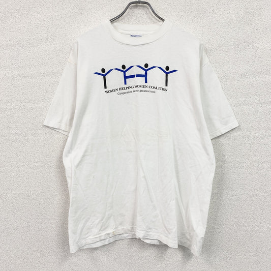 90s～　All Sport　半袖プリントTシャツ　シングルステッチ　ヴィンテージ　白　ホワイト　XLサイズ