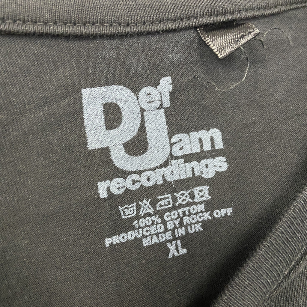 Def Jam Recordings　デフ・ジャム・レコーディングス　Classic Logo　半袖プリントTシャツ　ラップT　オフィシャル　黒　ブラック　XLサイズ【新品・正規品】