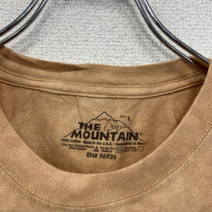 THE MOUNTAIN　ザマウンテン　半袖プリントTシャツ　アニマルT　タイダイ　茶色　ブラウン　Lサイズ