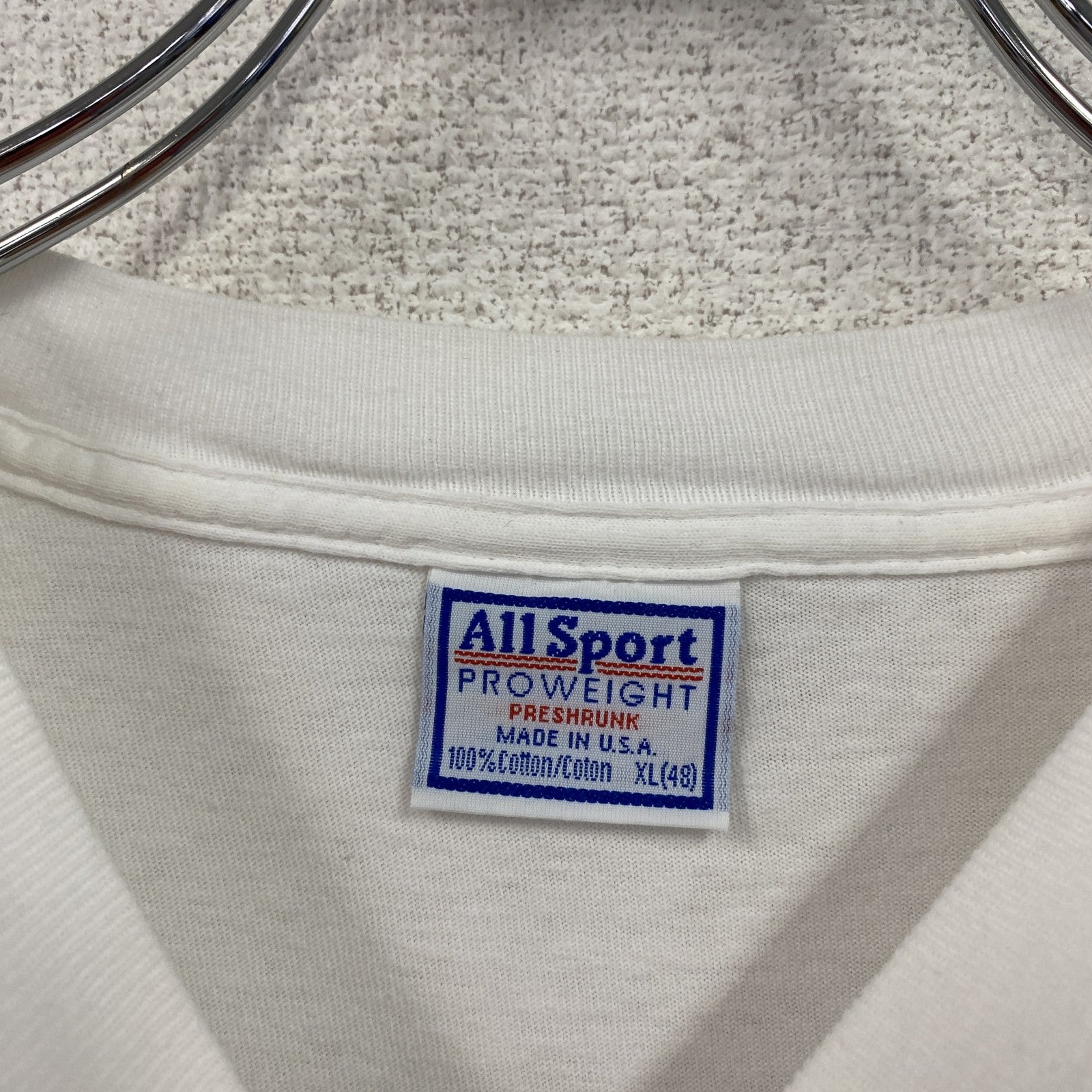 90s～　All Sport　半袖プリントTシャツ　シングルステッチ　ヴィンテージ　白　ホワイト　XLサイズ