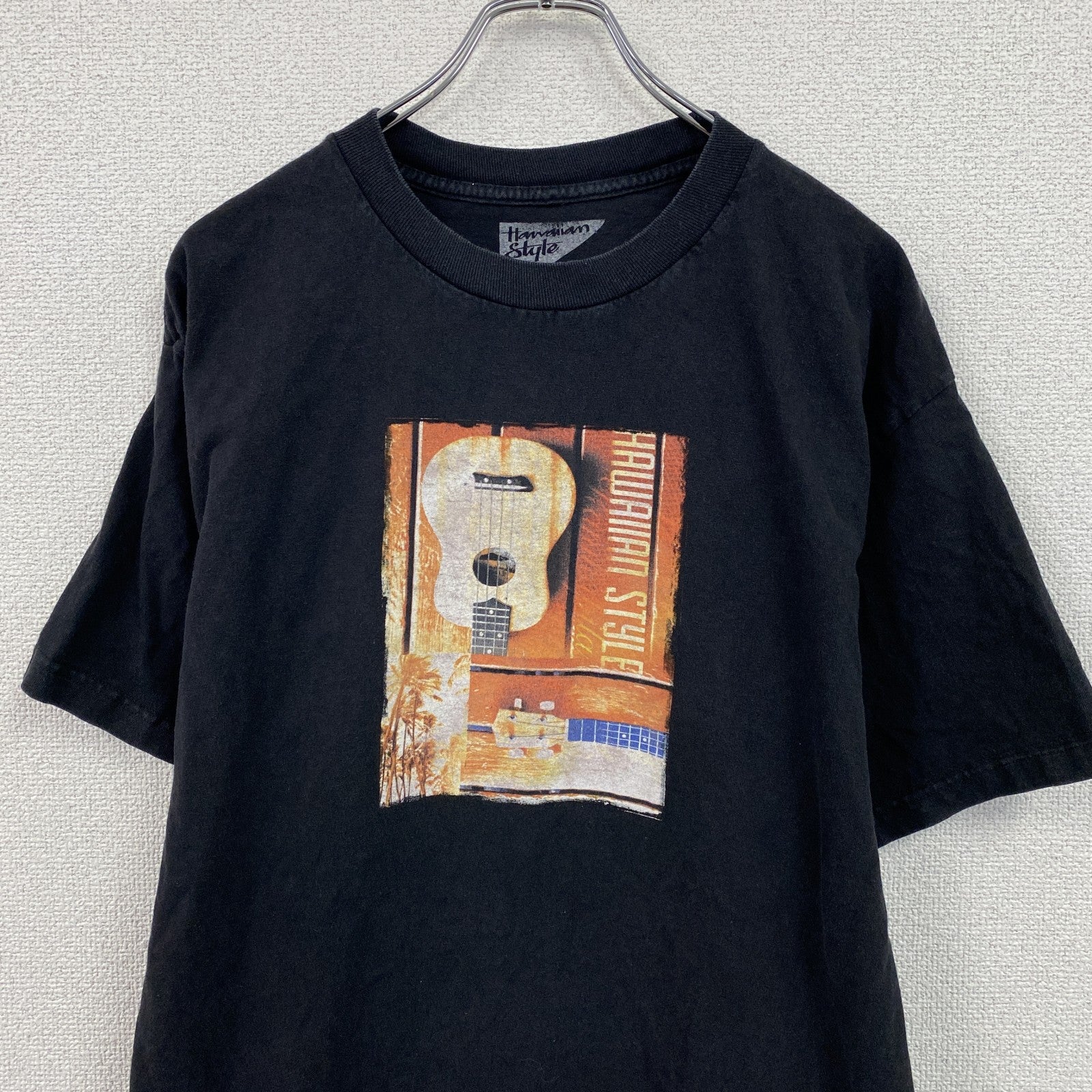 Hawaiian Style　ハワイアンスタイル　半袖プリントTシャツ　黒　ブラック　Lサイズ
