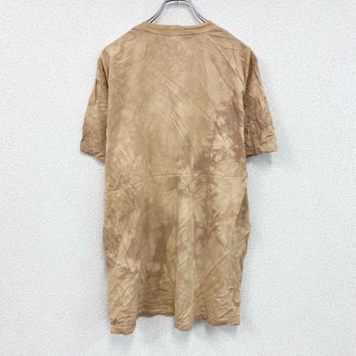 THE MOUNTAIN　ザマウンテン　半袖プリントTシャツ　アニマルT　タイダイ　茶色　ブラウン　Lサイズ