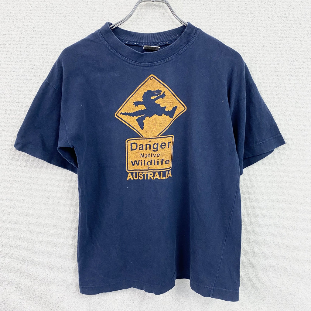Barbary Goast　半袖プリントTシャツ　紺　ネイビー　Sサイズ