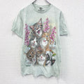 THE MOUNTAIN　ザマウンテン　半袖プリントTシャツ　アニマルT　タイダイ　水色　ライトブルー　Mサイズ