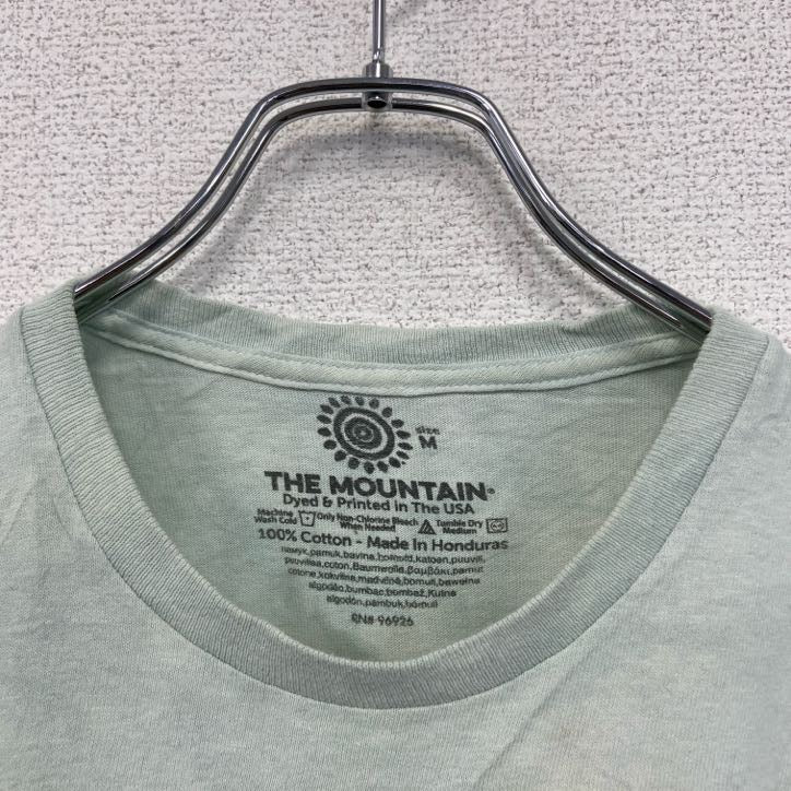 THE MOUNTAIN　ザマウンテン　半袖プリントTシャツ　アニマルT　タイダイ　水色　ライトブルー　Mサイズ