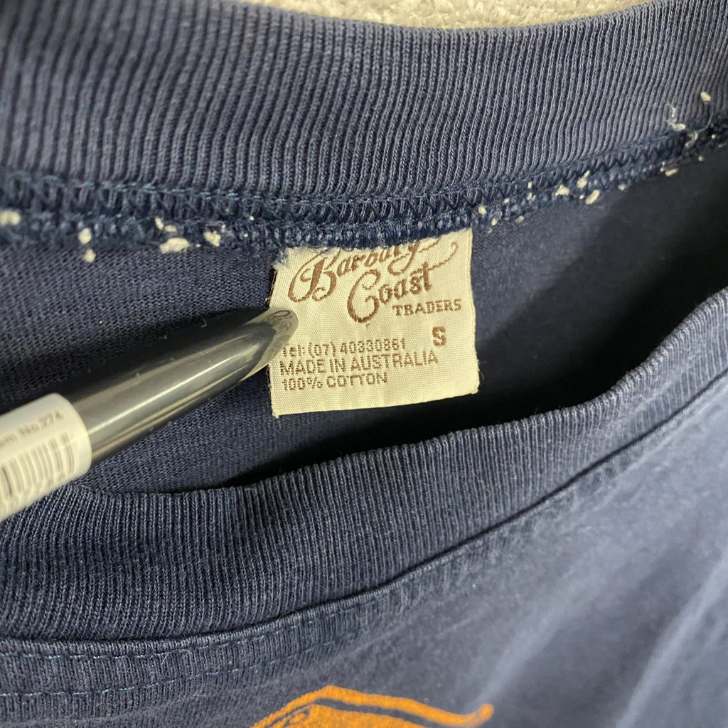 Barbary Goast　半袖プリントTシャツ　紺　ネイビー　Sサイズ