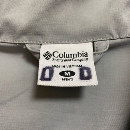 古着 used　Columbia　コロンビア　長袖ハーフジップブルゾン　ワンポイント刺繡ジャンパー　MARSHALL　緑　Mサイズ