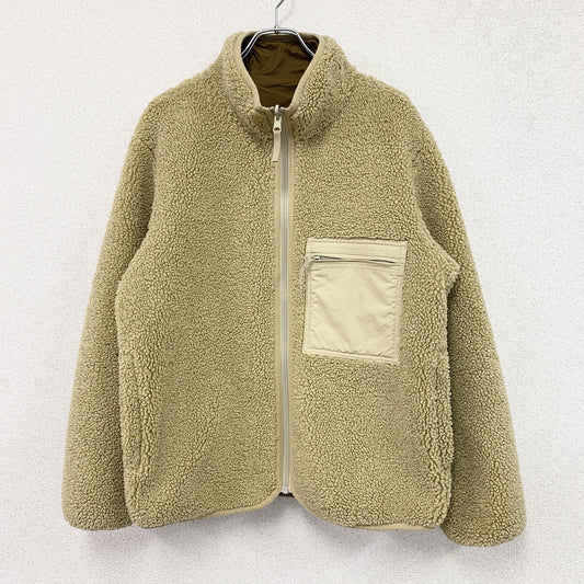 UNIQLO U　ユニクロユー　ボアフリースリバーシブルジャケット　ベージュ　Lサイズ