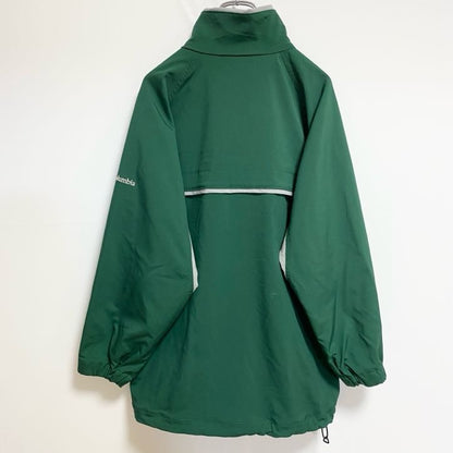 古着 used　Columbia　コロンビア　長袖ハーフジップブルゾン　ワンポイント刺繡ジャンパー　MARSHALL　緑　Mサイズ