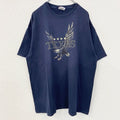 古着 used　USA製　半袖プリントTシャツ　TEXAS　テキサス　鷹　eagle　ネイビー　ヴィンテージ　XLサイズ