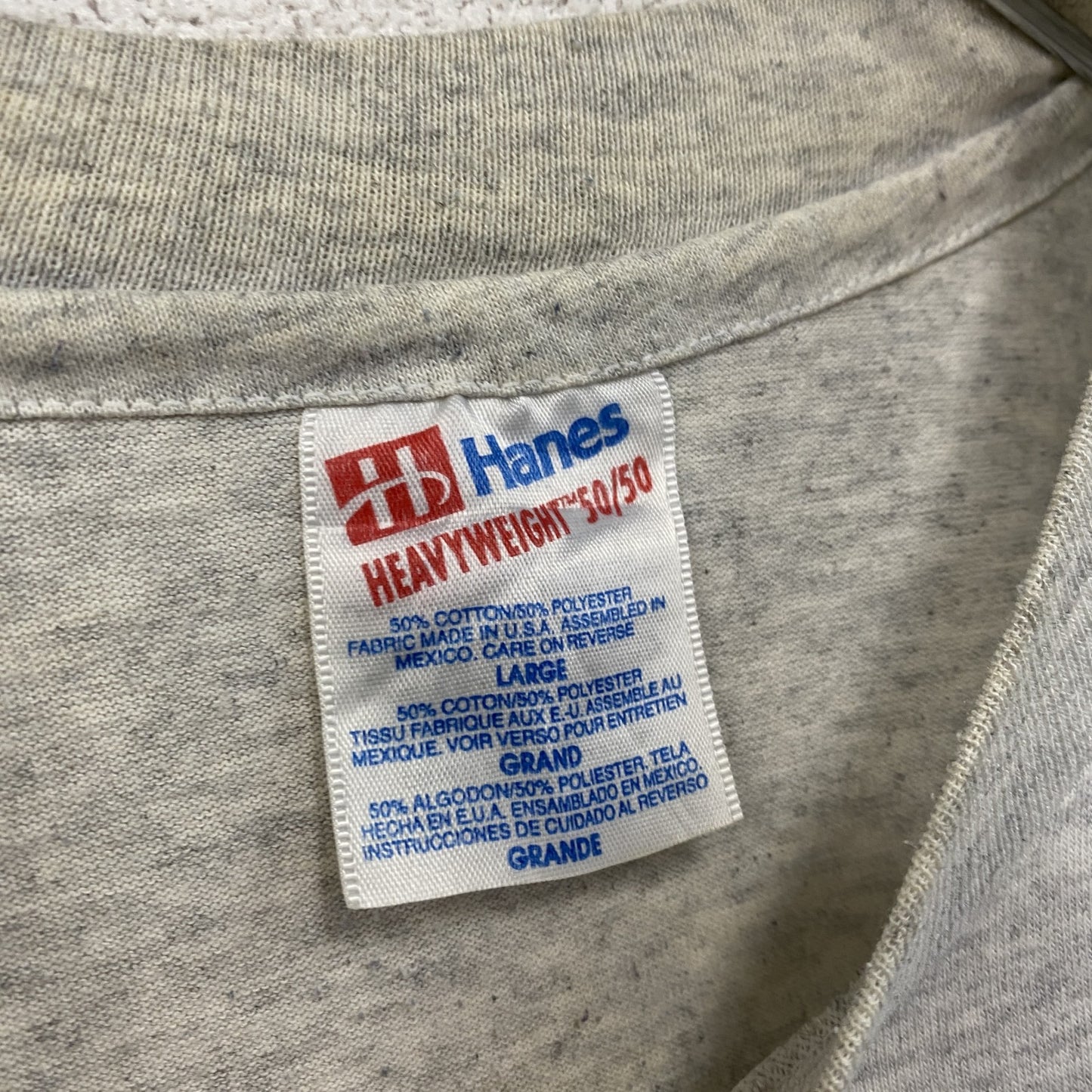 ～90s　Hanes　ヘインズ　半袖プリントTシャツ　ヴィンテージ　灰色　グレー　Lサイズ