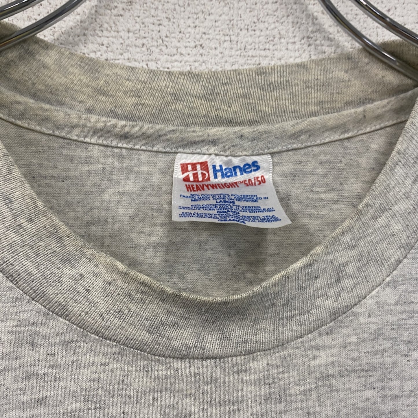 ～90s　Hanes　ヘインズ　半袖プリントTシャツ　ヴィンテージ　灰色　グレー　Lサイズ