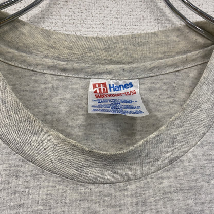 ～90s　Hanes　ヘインズ　半袖プリントTシャツ　ヴィンテージ　灰色　グレー　Lサイズ