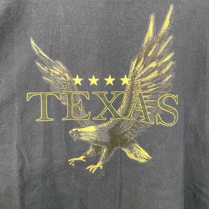 古着 used　USA製　半袖プリントTシャツ　TEXAS　テキサス　鷹　eagle　ネイビー　ヴィンテージ　XLサイズ