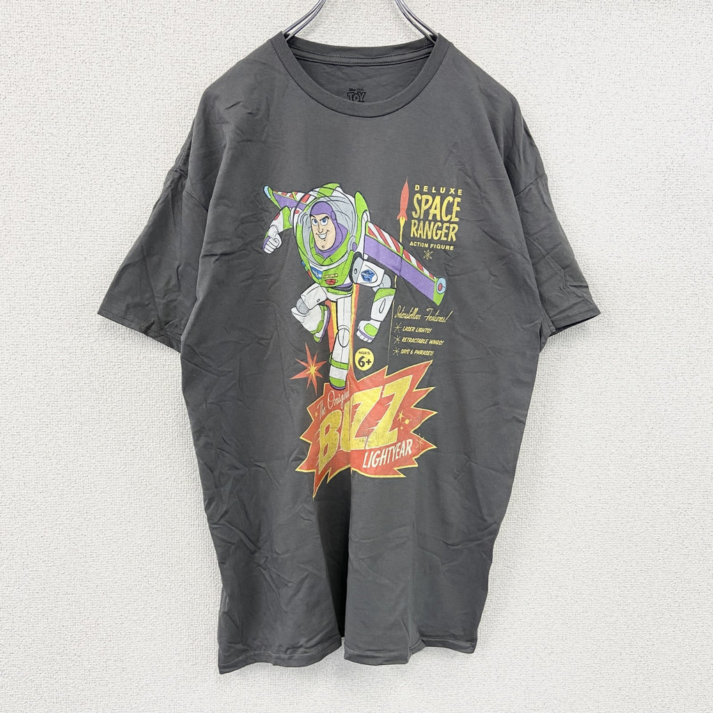 TOY STORY　トイストーリー　DISNEY　ディズニー　The Original Buzz　バズライトイヤー　半袖プリントＴシャツ　オフィシャル　グレー　Lサイズ【新品・正規品】