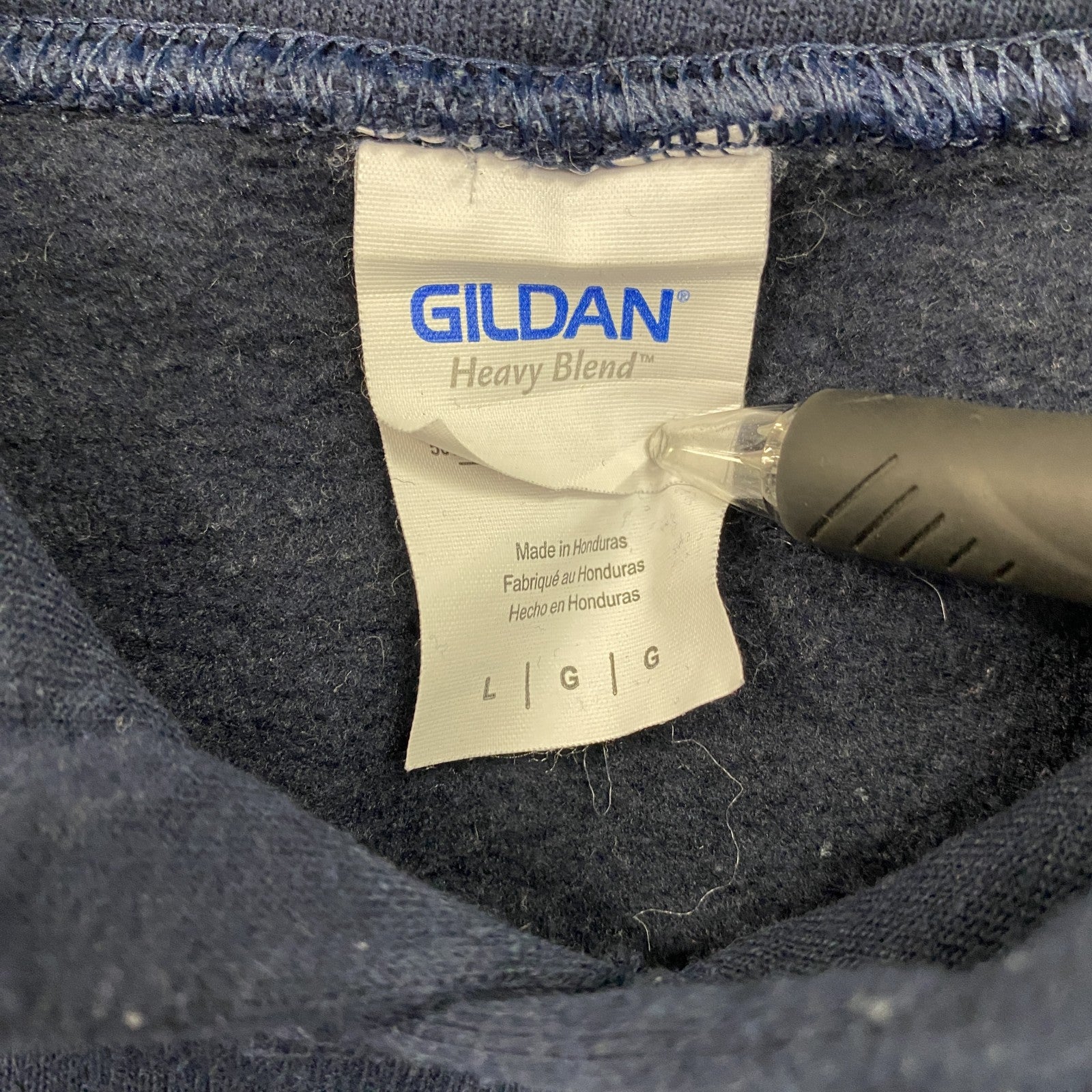 GILDAN　ギルダン　スウェットパーカー/フーディー　4連プリント　アイダホ州　紺　ネイビー　Lサイズ