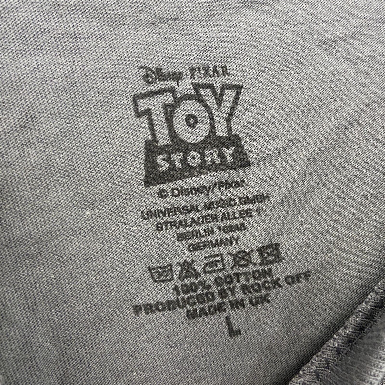 TOY STORY　トイストーリー　DISNEY　ディズニー　The Original Buzz　バズライトイヤー　半袖プリントＴシャツ　オフィシャル　グレー　Lサイズ【新品・正規品】