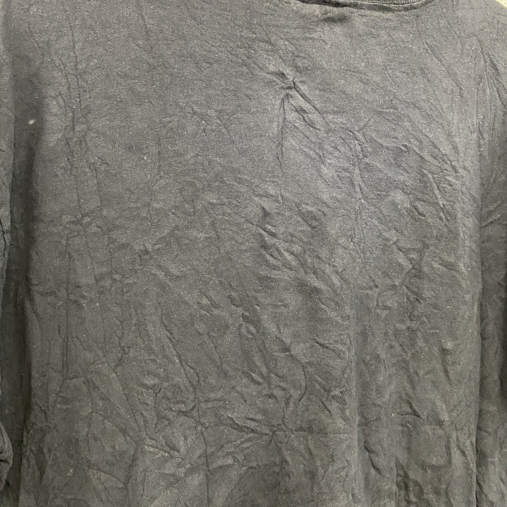 90s　Calvin Klein　カルバンクライン　半袖プリントTシャツ　シングルステッチ　デカロゴ　黒　ブラック　XLサイズ