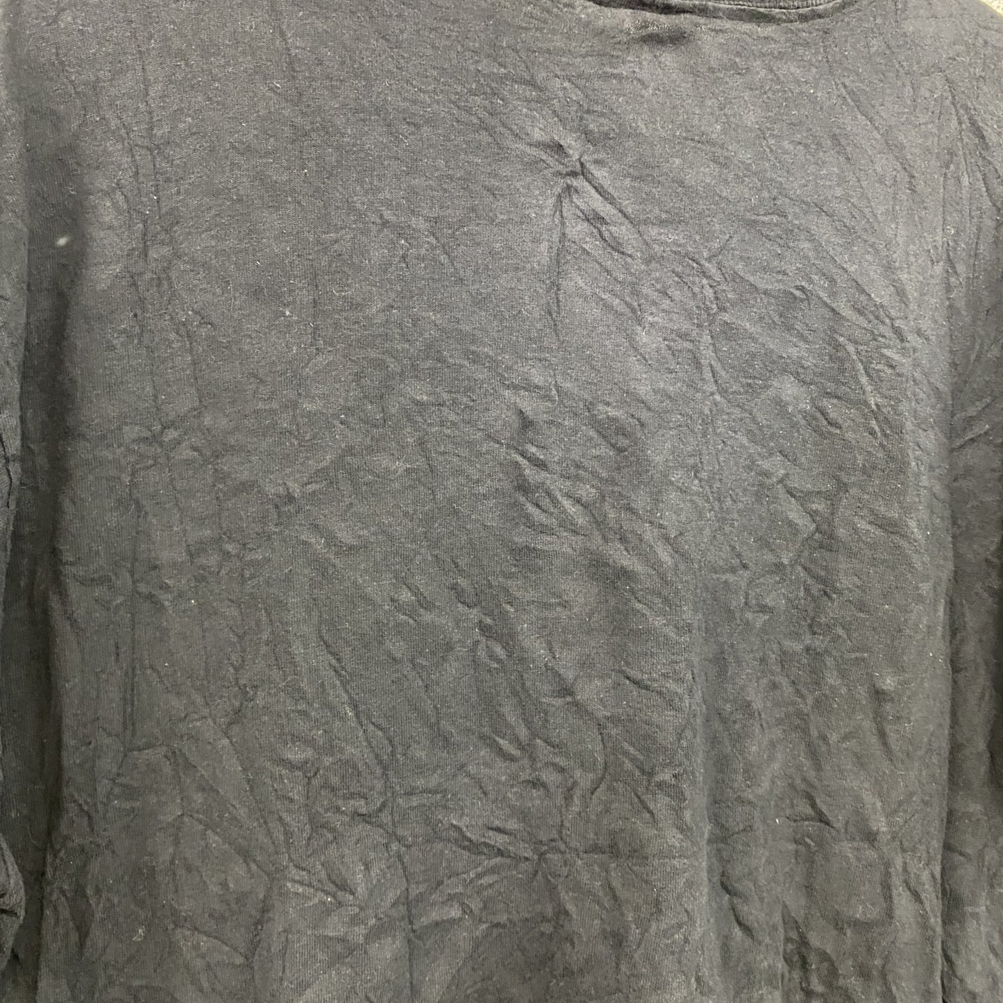90s　Calvin Klein　カルバンクライン　半袖プリントTシャツ　シングルステッチ　デカロゴ　黒　ブラック　XLサイズ