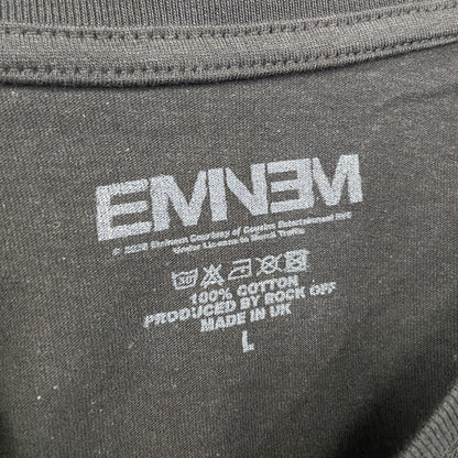 Eminem　エミネム　Photo　フォトプリントTシャツ　ラップT　黒　ブラック　Lサイズ【新品・正規品】