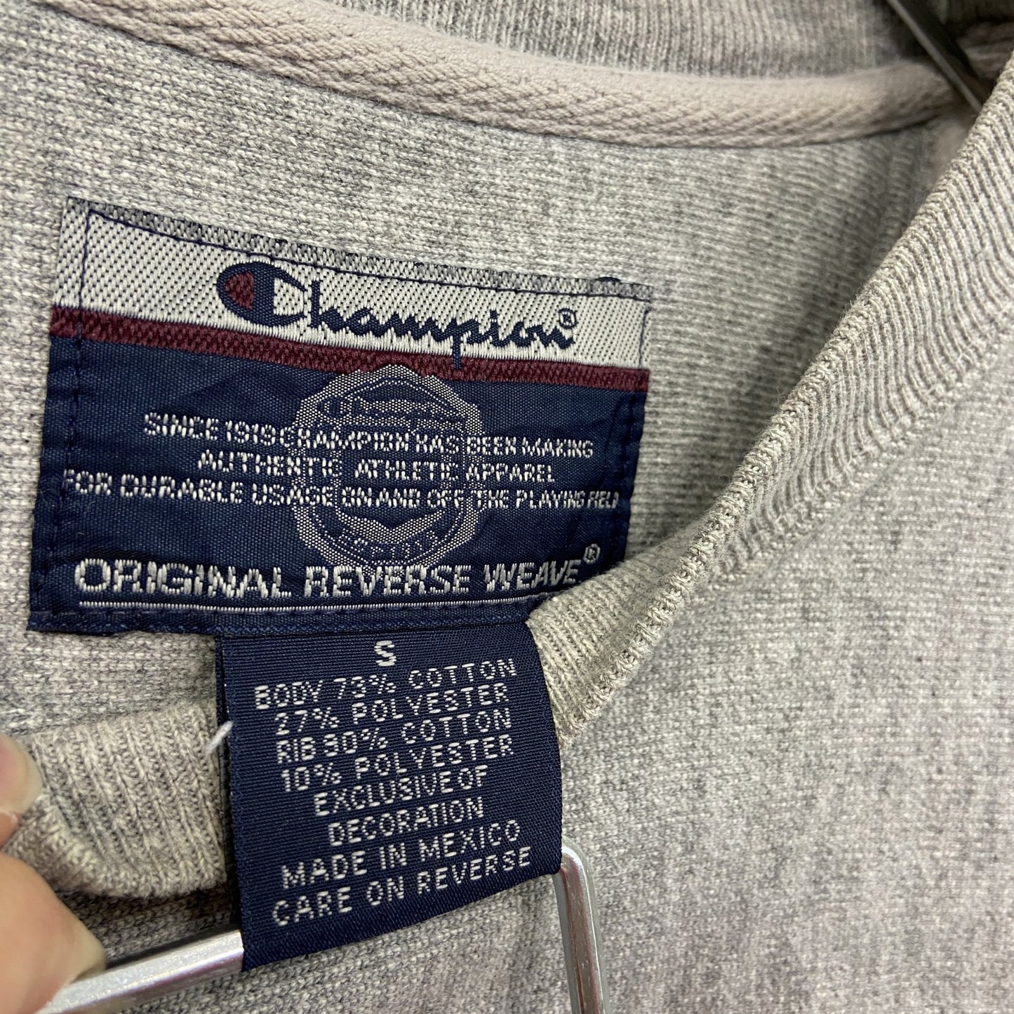00s　Champion　チャンピオン　プレミアムリバースウィーブ　スウェット/トレーナー　霜降りグレー　Sサイズ