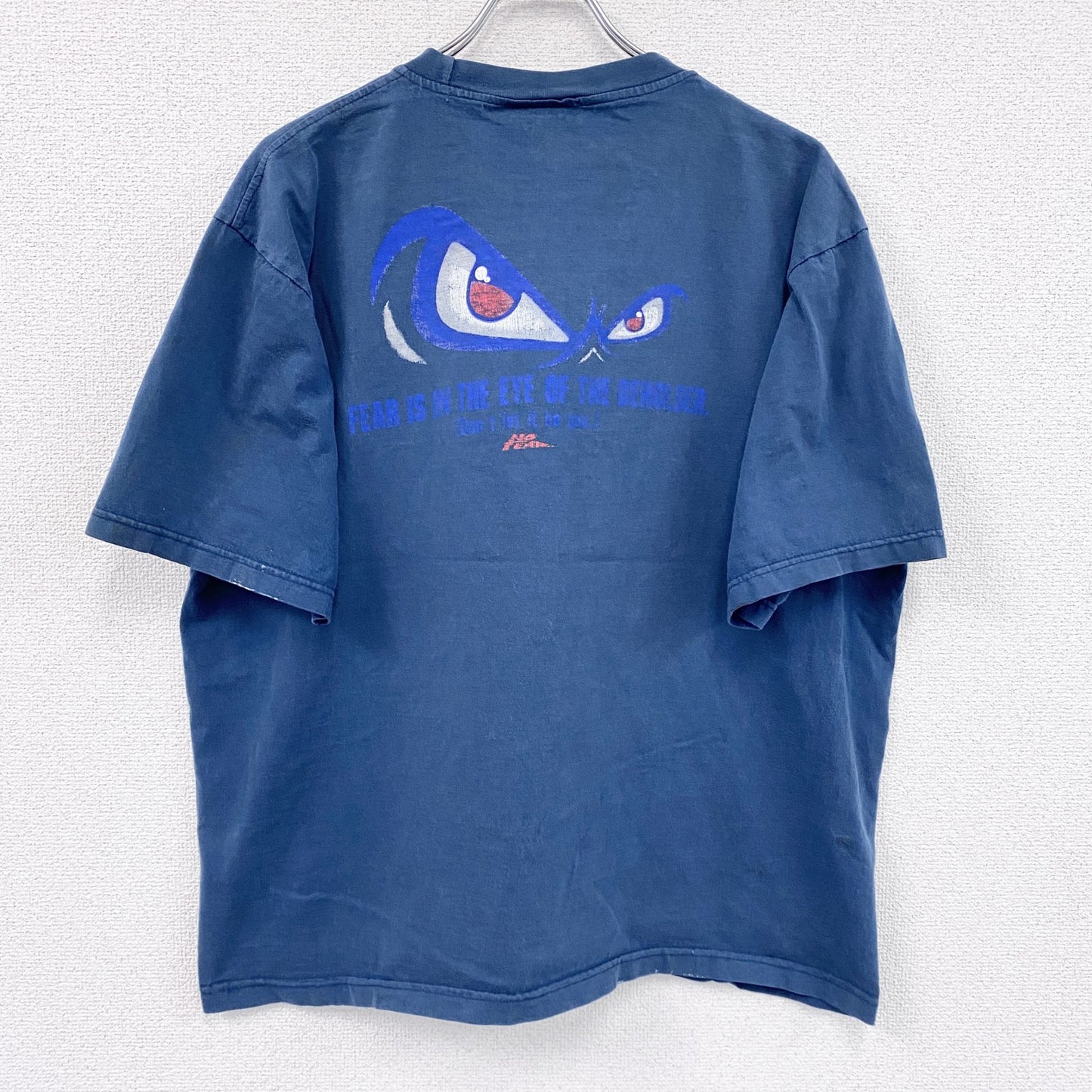 ～00s　NO FEAR　ノーフィアー　半袖プリントTシャツ　ヴィンテージ　紺　ネイビー　2XLサイズ