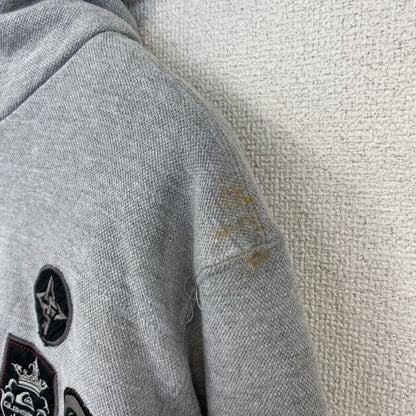 古着 used Quiksilver クイックシルバー　長袖フルジップパーカー　ブルゾン　ジャケット　アウター　グレー　Sサイズ