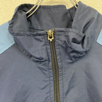 00s　NIKE　ナイキ　フルジップナイロンジャケット　スウッシュ　ヴィンテージ　紺　ネイビー　XLサイズ