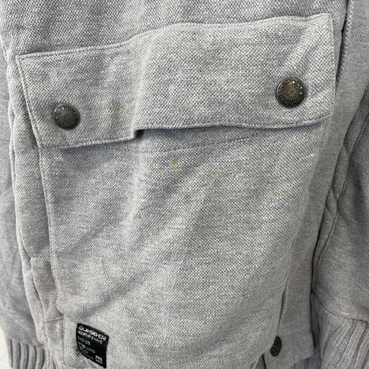 古着 used Quiksilver クイックシルバー　長袖フルジップパーカー　ブルゾン　ジャケット　アウター　グレー　Sサイズ