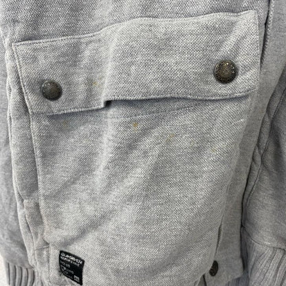 古着 used Quiksilver クイックシルバー　長袖フルジップパーカー　ブルゾン　ジャケット　アウター　グレー　Sサイズ