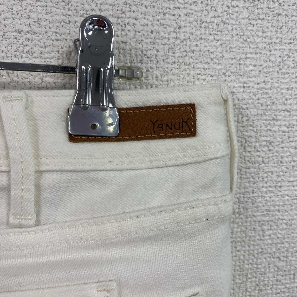 YANUK　ヤヌーク　スキニーパンツ　ジップフライ　白　ホワイト　24サイズ