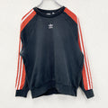 adidas　アディダス　スウェット/トレーナー　スリーストライプス　バイカラー　赤　黒　Sサイズ