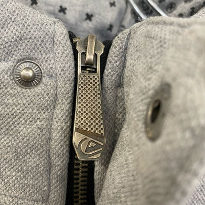 古着 used Quiksilver クイックシルバー　長袖フルジップパーカー　ブルゾン　ジャケット　アウター　グレー　Sサイズ