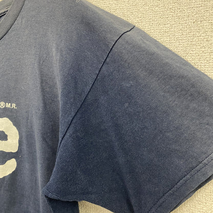 90s～　LEE　リー　半袖プリントTシャツ　フェード　デカロゴ　ヴィンテージ　紺　ネイビー　Lサイズ