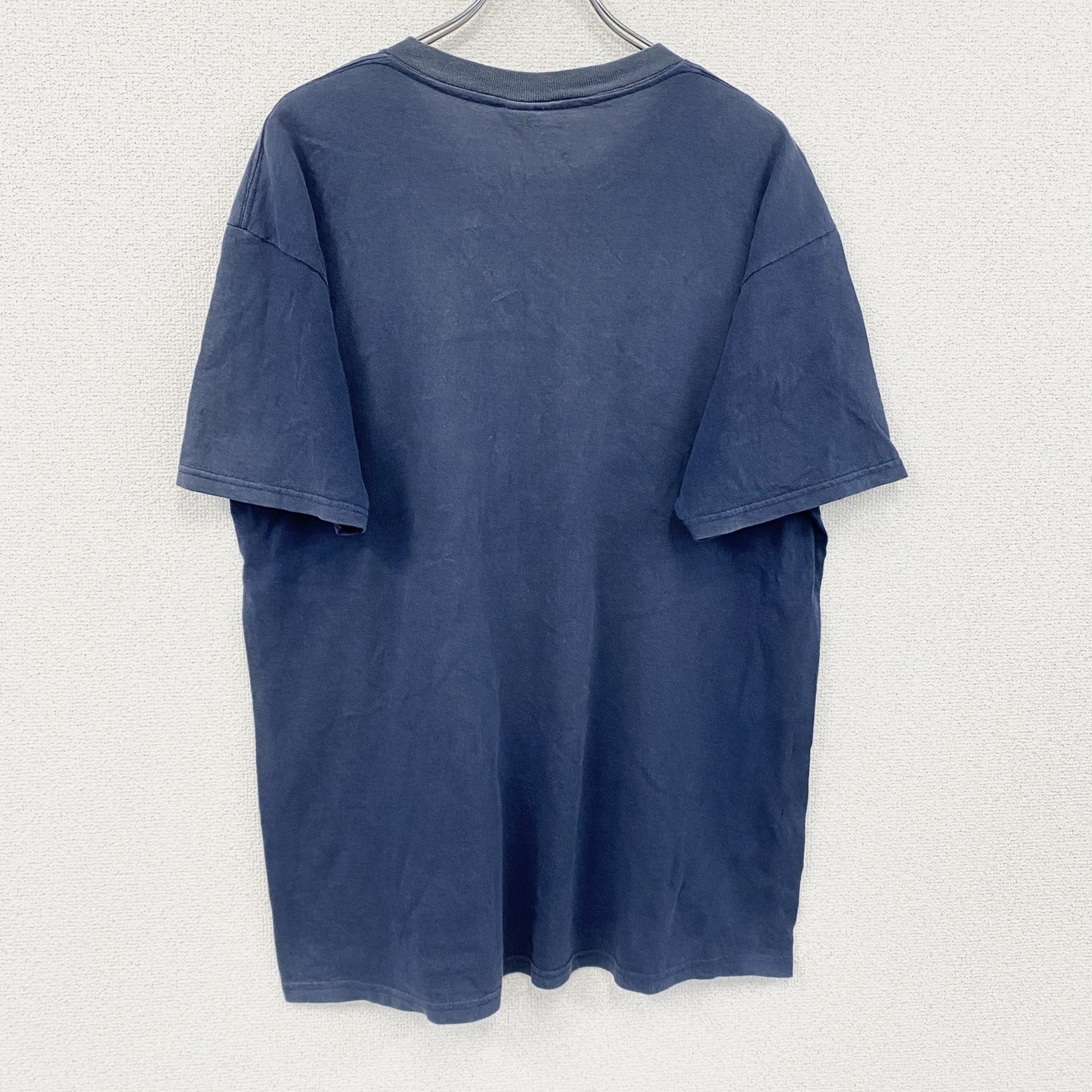 90s～　LEE　リー　半袖プリントTシャツ　フェード　デカロゴ　ヴィンテージ　紺　ネイビー　Lサイズ