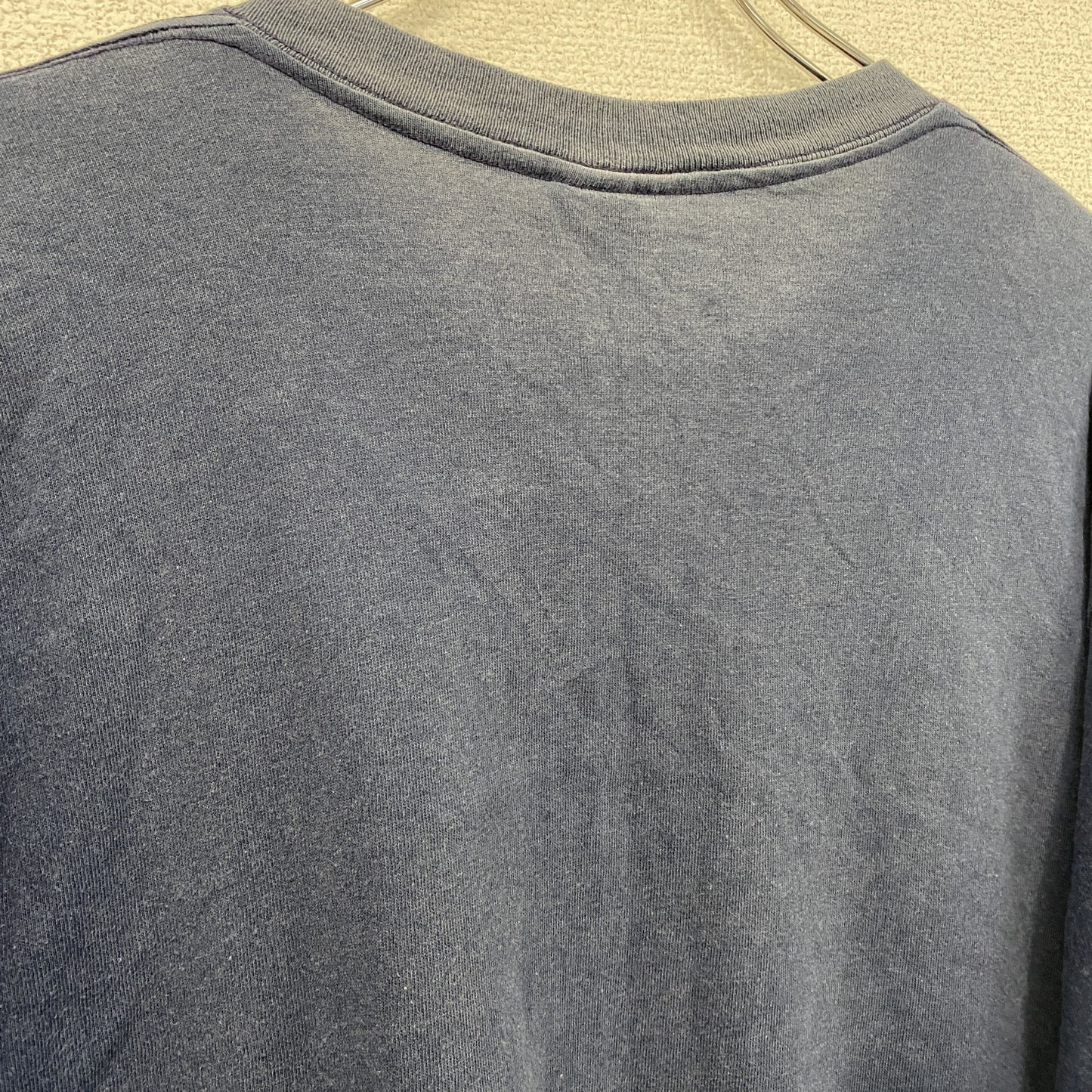 90s～　LEE　リー　半袖プリントTシャツ　フェード　デカロゴ　ヴィンテージ　紺　ネイビー　Lサイズ