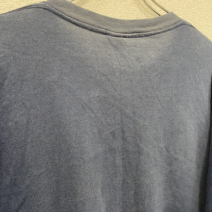 90s～　LEE　リー　半袖プリントTシャツ　フェード　デカロゴ　ヴィンテージ　紺　ネイビー　Lサイズ