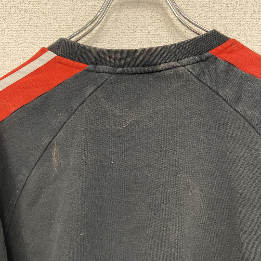 adidas　アディダス　スウェット/トレーナー　スリーストライプス　バイカラー　赤　黒　Sサイズ