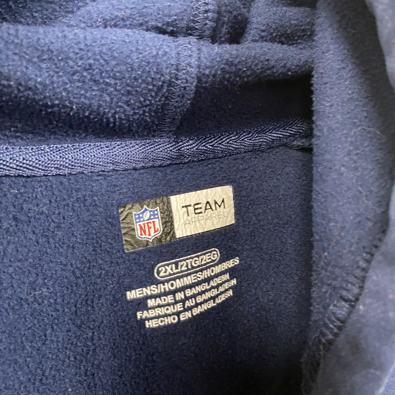 NFL　TEAM APPAREL　スウェットパーカー/フーディー　紺　ネイビー　2XLサイズ
