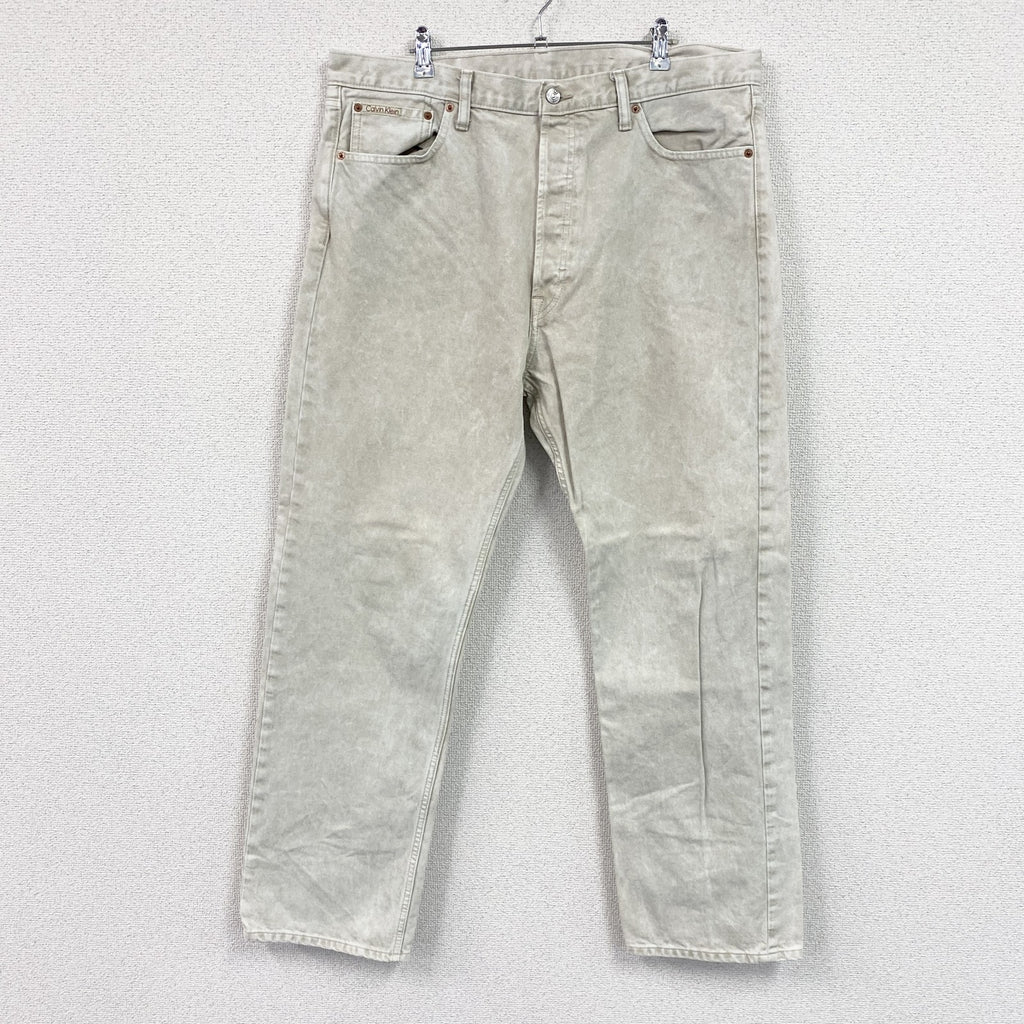 Calvin Klein　カルバンクライン　デニムパンツ/ジーンズ　ボタンフライ　ベージュ　W38サイズ