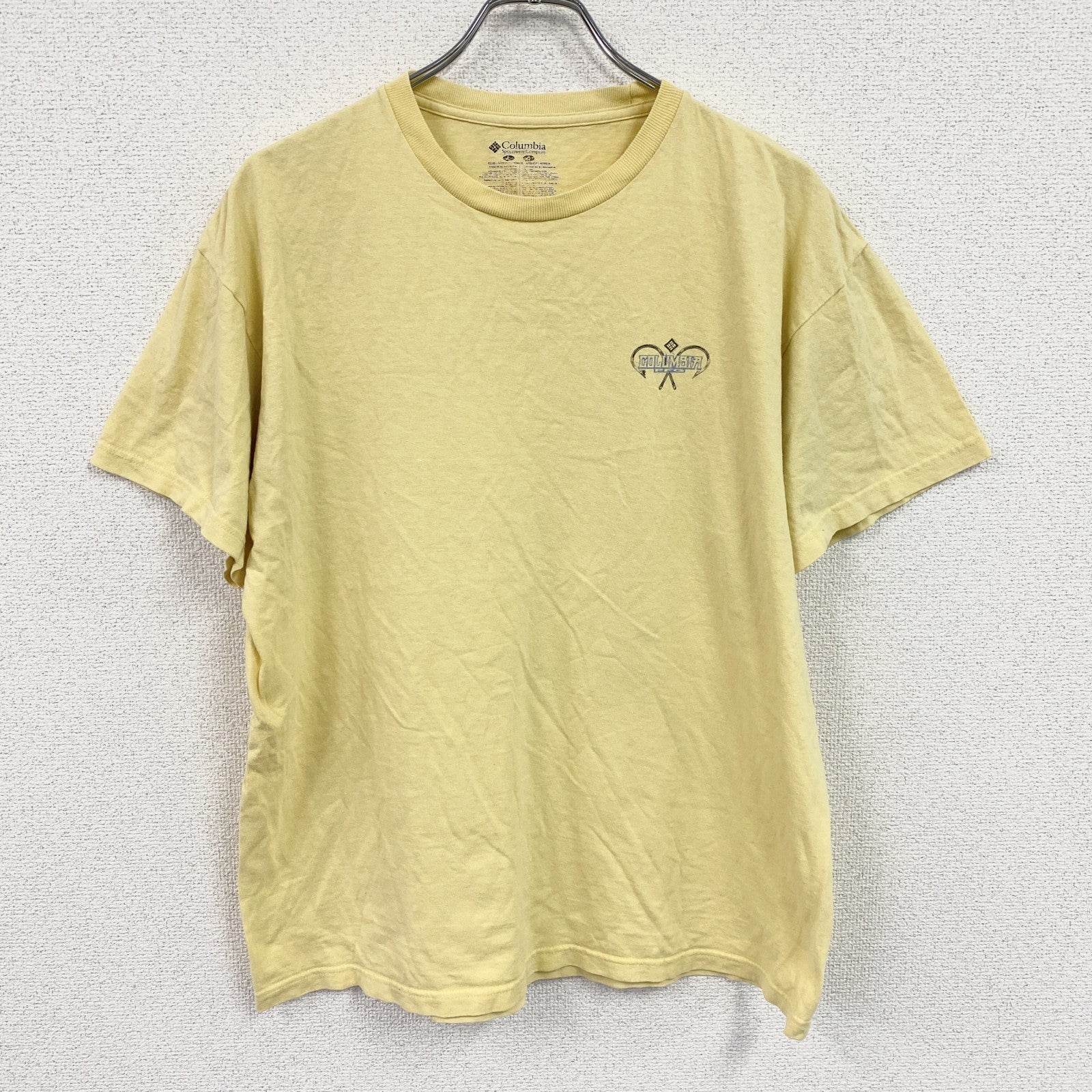Columbia　コロンビア　半袖プリントTシャツ　黄色　イエロー　Lサイズ