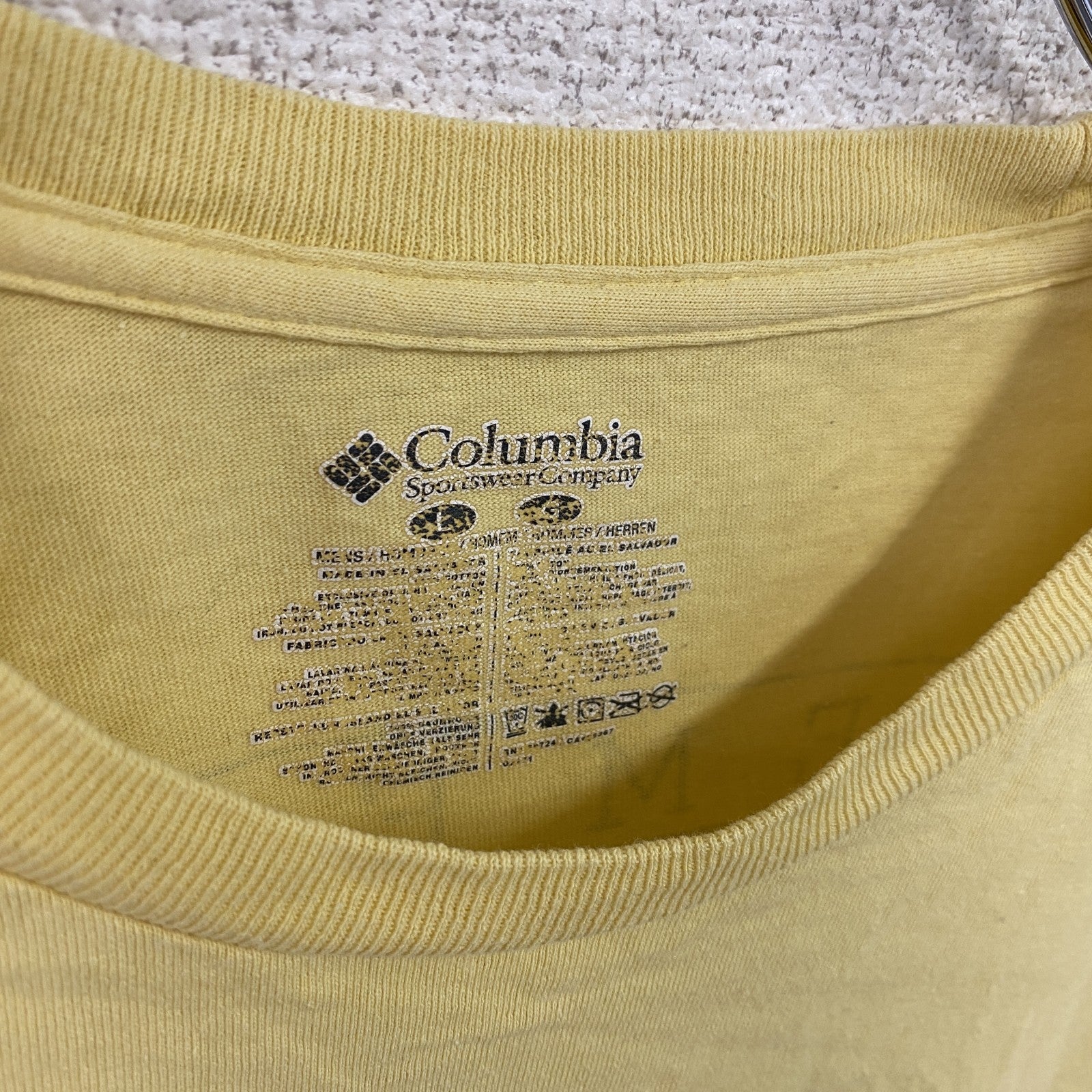 Columbia　コロンビア　半袖プリントTシャツ　黄色　イエロー　Lサイズ