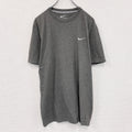 NIKE　ナイキ　半袖プリントTシャツ　ワンポイント刺ロゴ　ダークグレー　Lサイズ