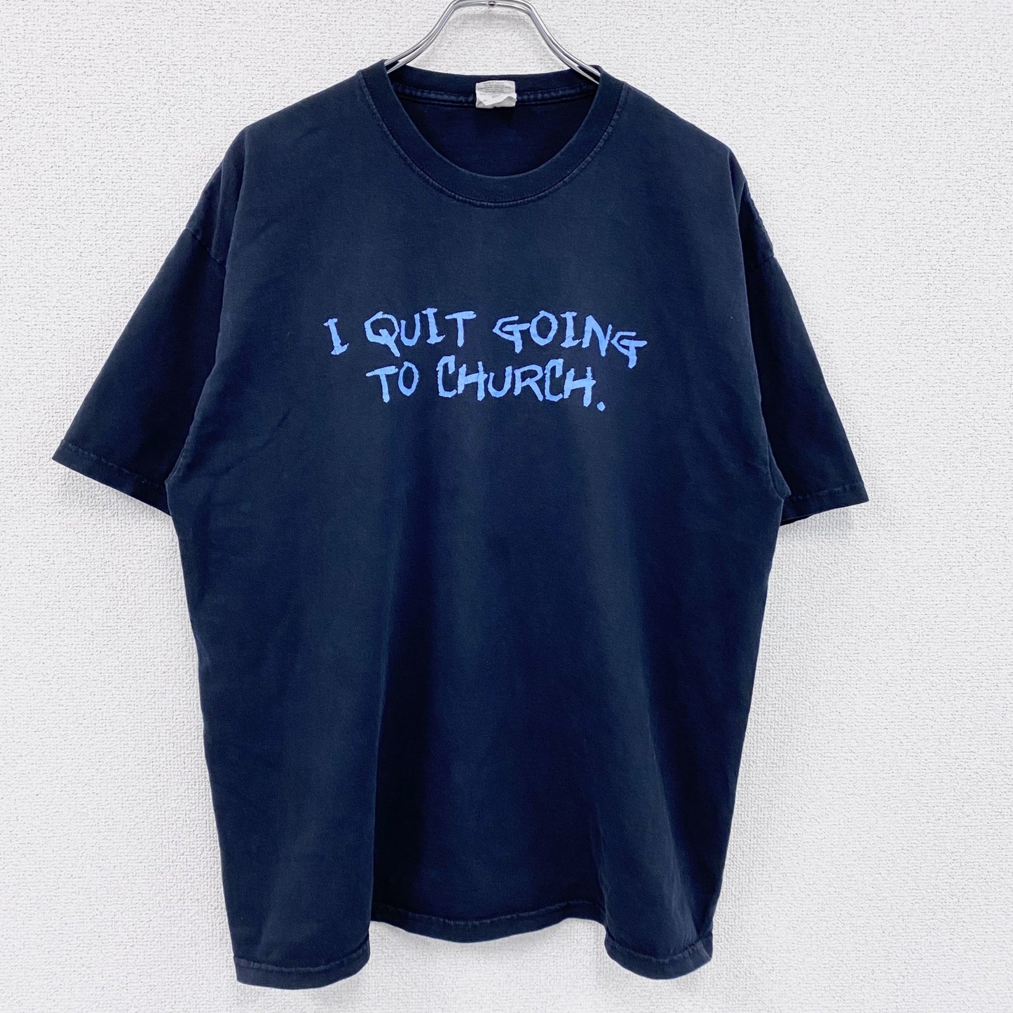 GILDAN　ギルダン　半袖メッセージプリントTシャツ　黒　ブラック　XLサイズ