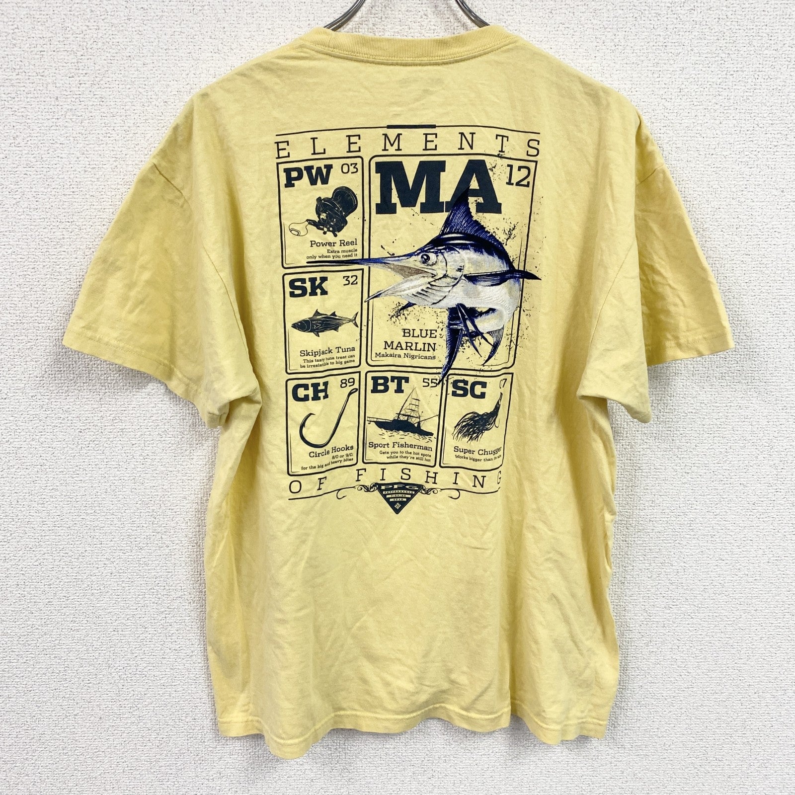 Columbia　コロンビア　半袖プリントTシャツ　黄色　イエロー　Lサイズ