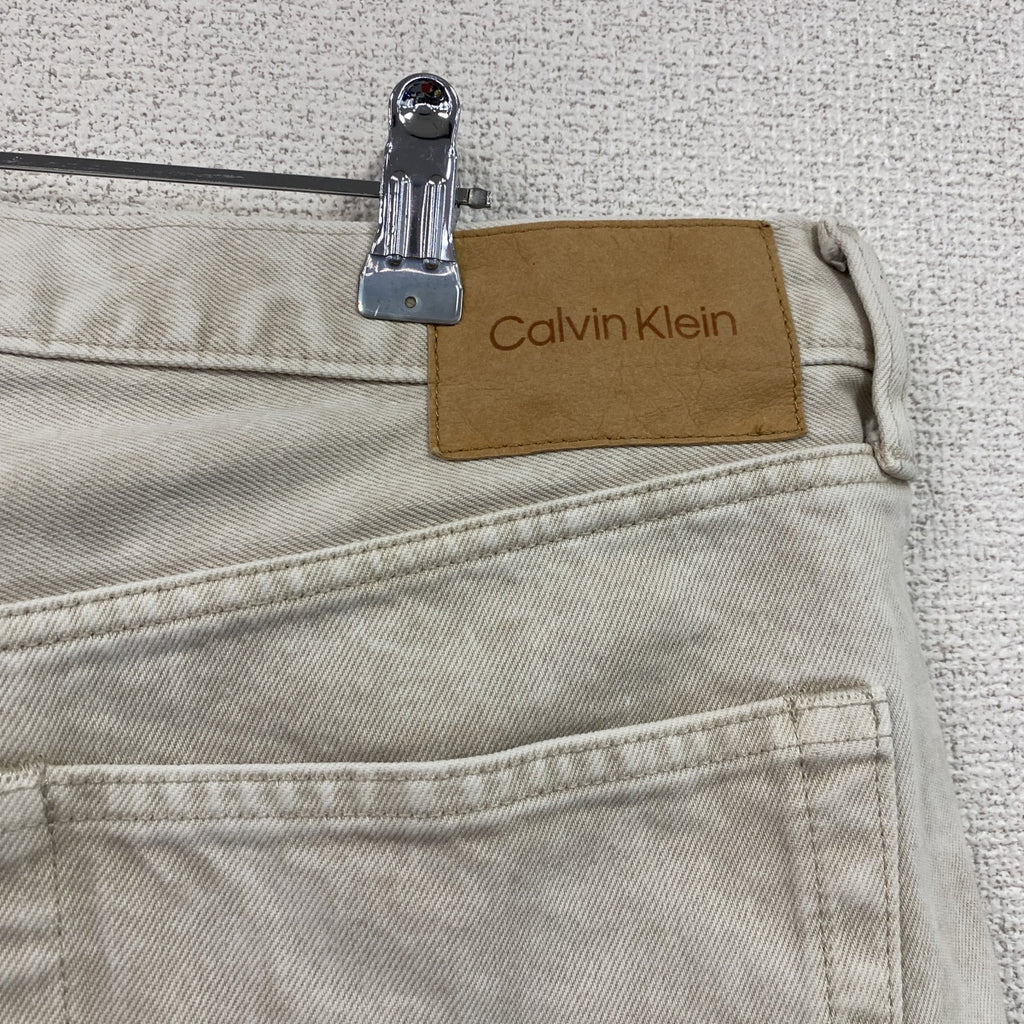 Calvin Klein　カルバンクライン　デニムパンツ/ジーンズ　ボタンフライ　ベージュ　W38サイズ