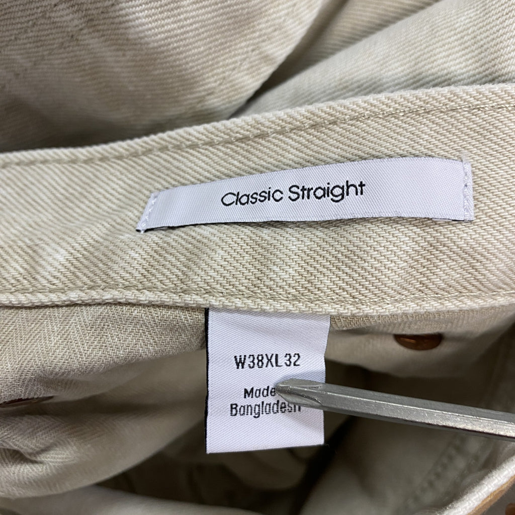 Calvin Klein　カルバンクライン　デニムパンツ/ジーンズ　ボタンフライ　ベージュ　W38サイズ